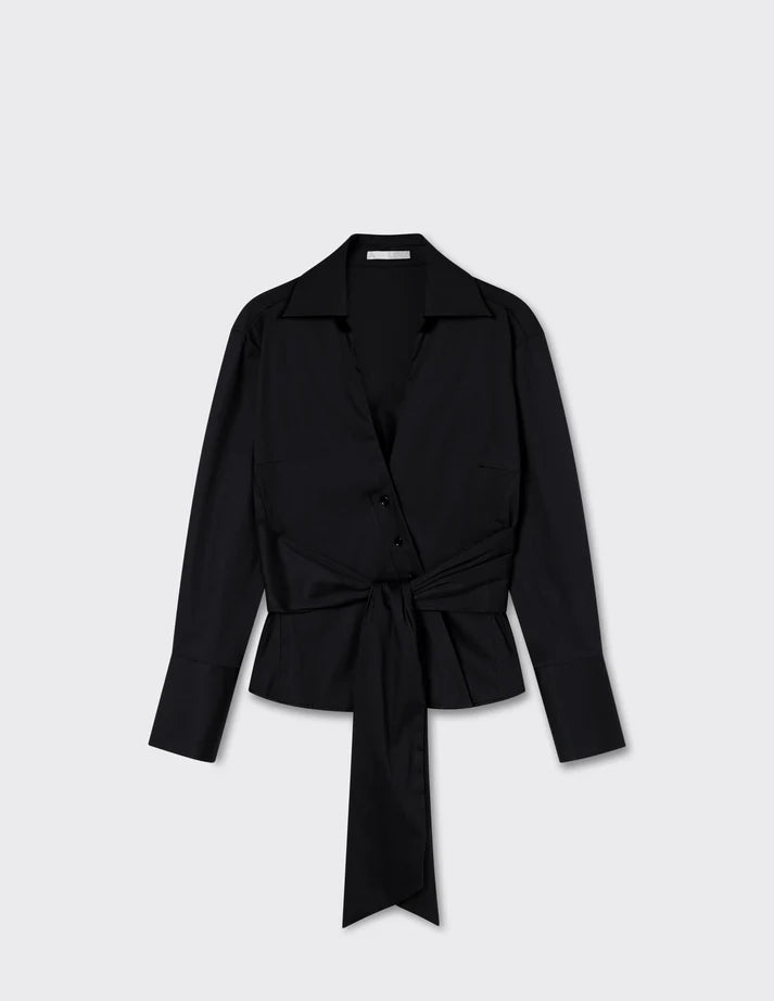 a-line-grace-belted-shirt-black