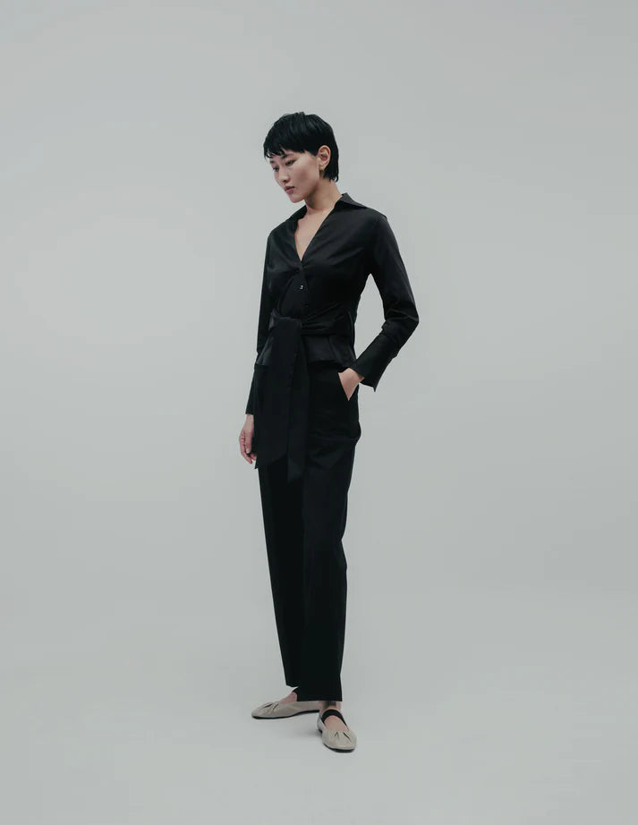 A LINE Wrapped Shirt With Belt