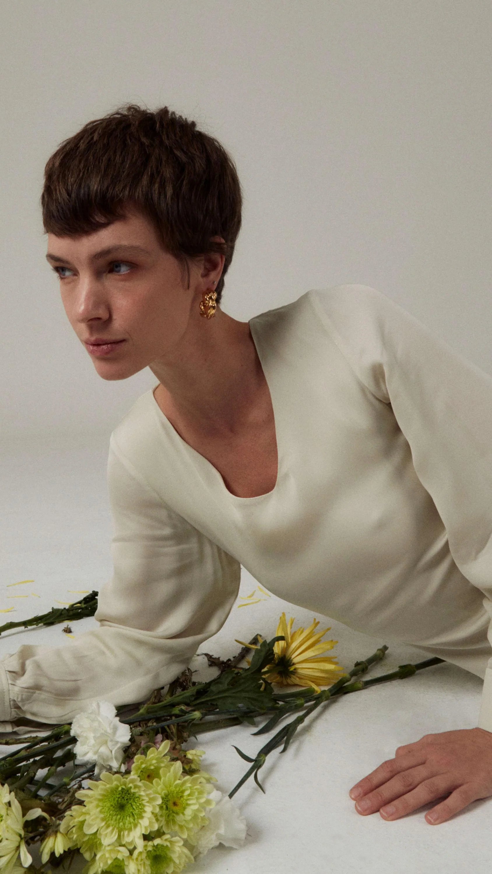 carmen-says-ruched-dress-ecru