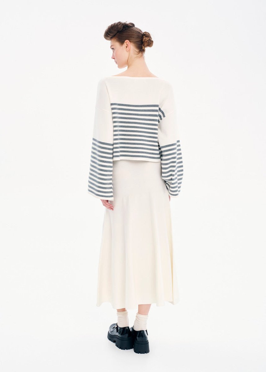 KOURBELA Oversized Knit Top With stripes