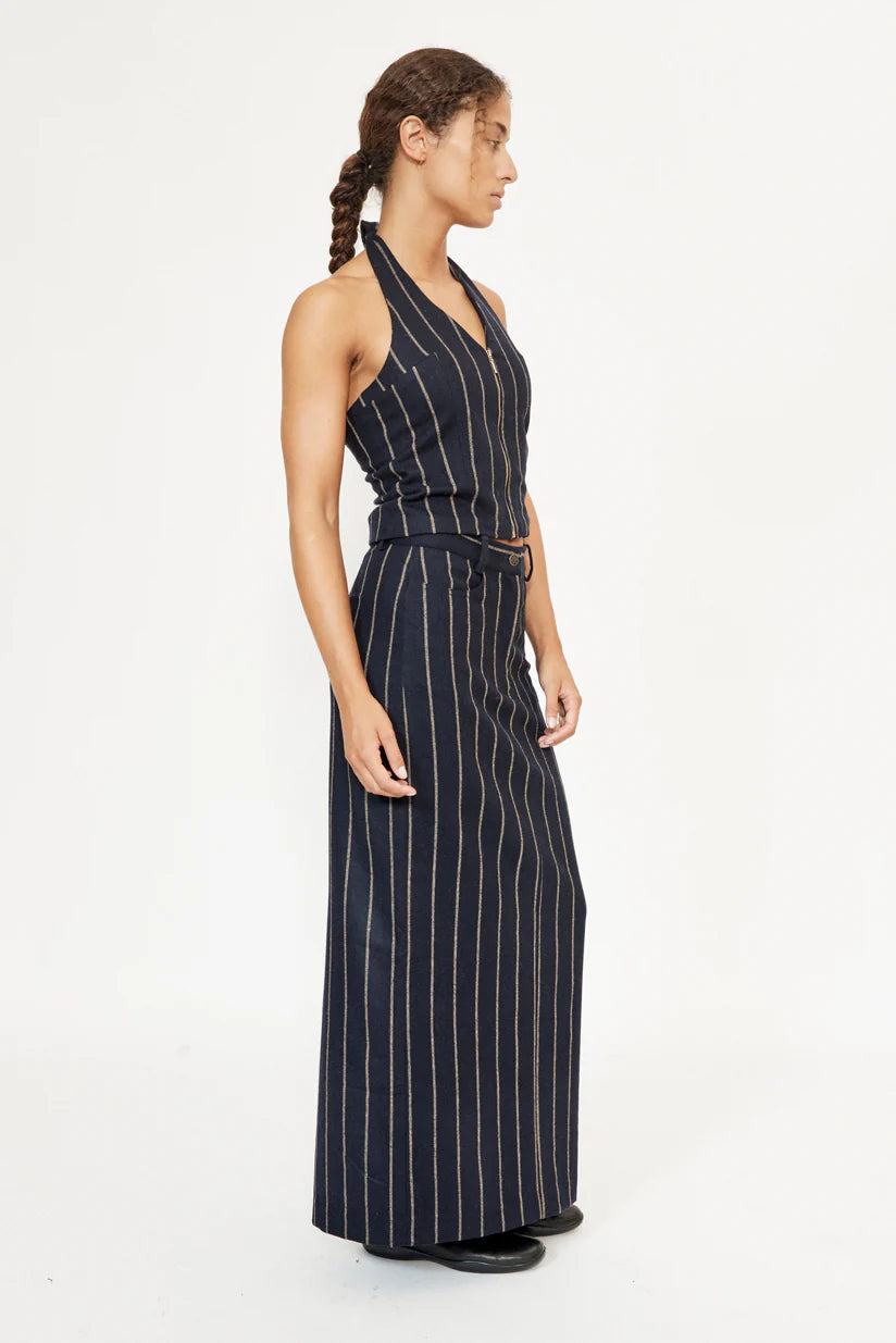 musier-paris-evi-skirt-navy-pinstripe