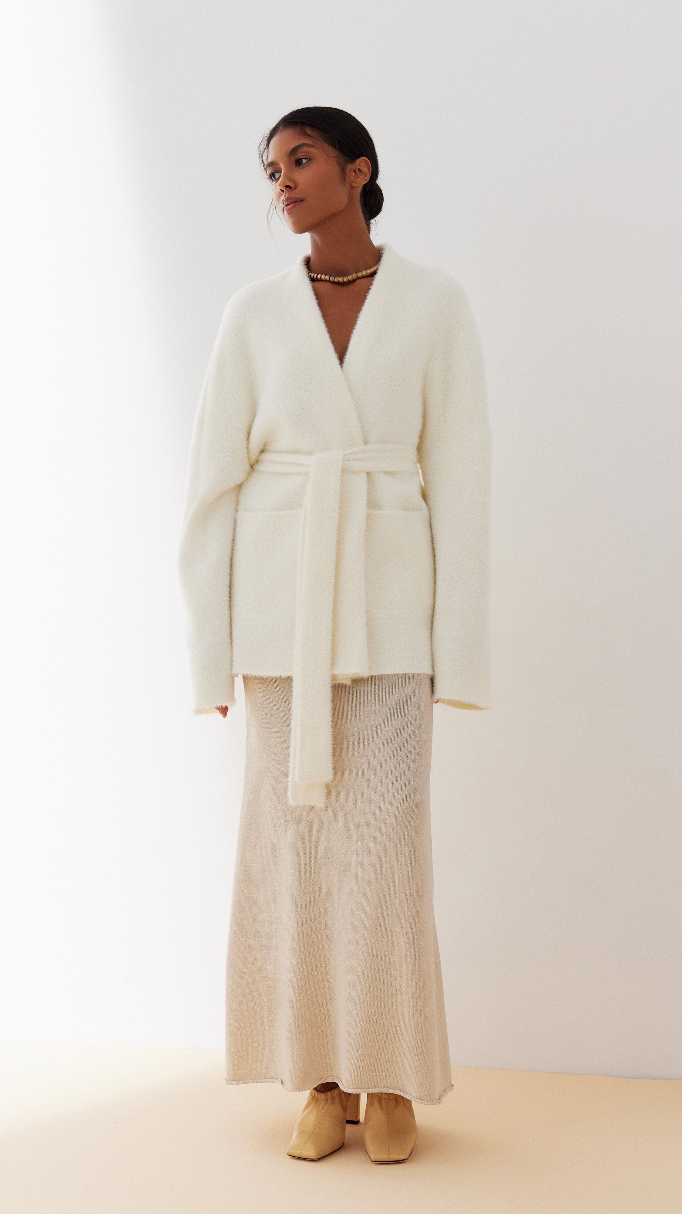 NENYA Knitted Fluffy Cardigan Kimono