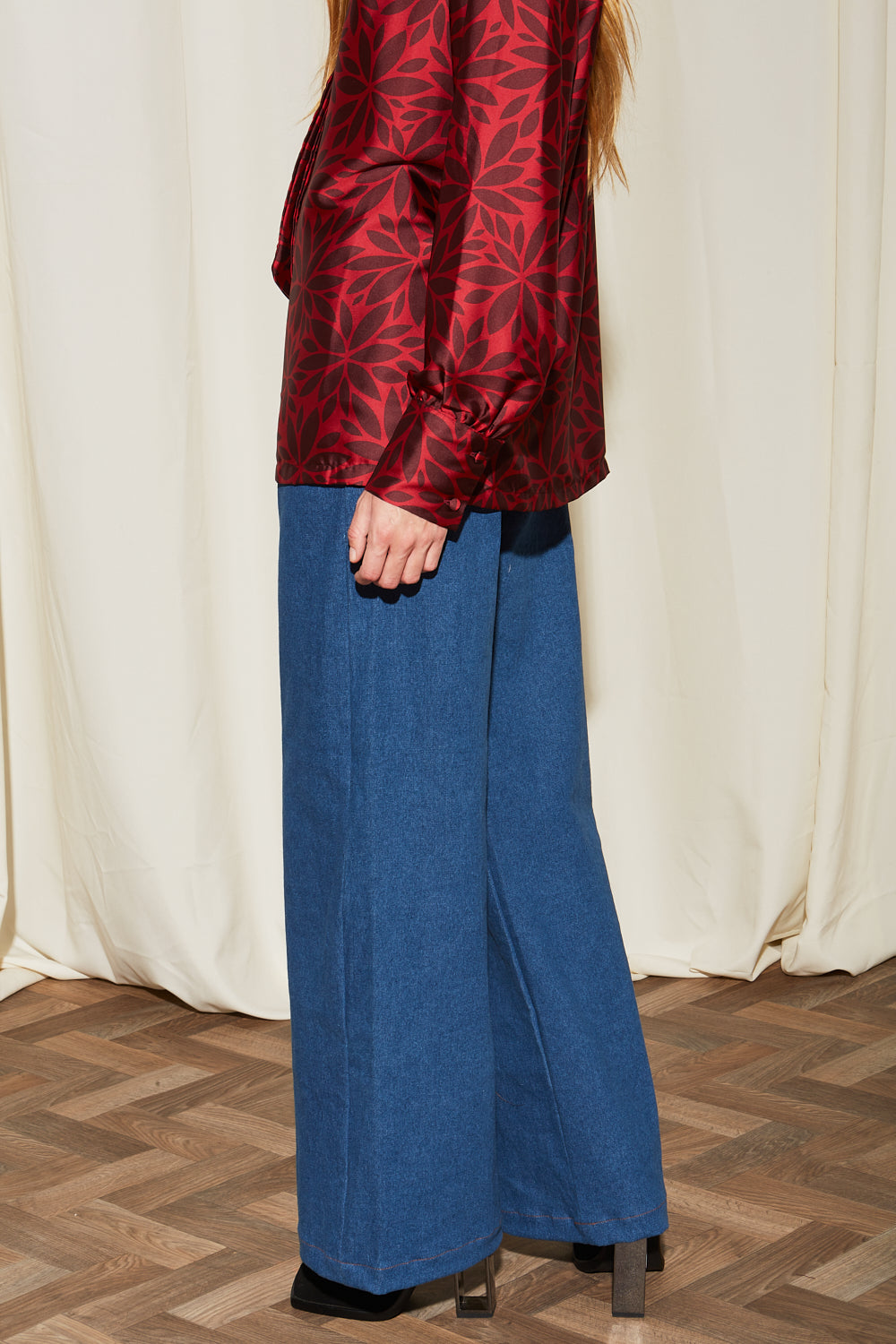 ANANKE Wide Leg Denim Trsousers