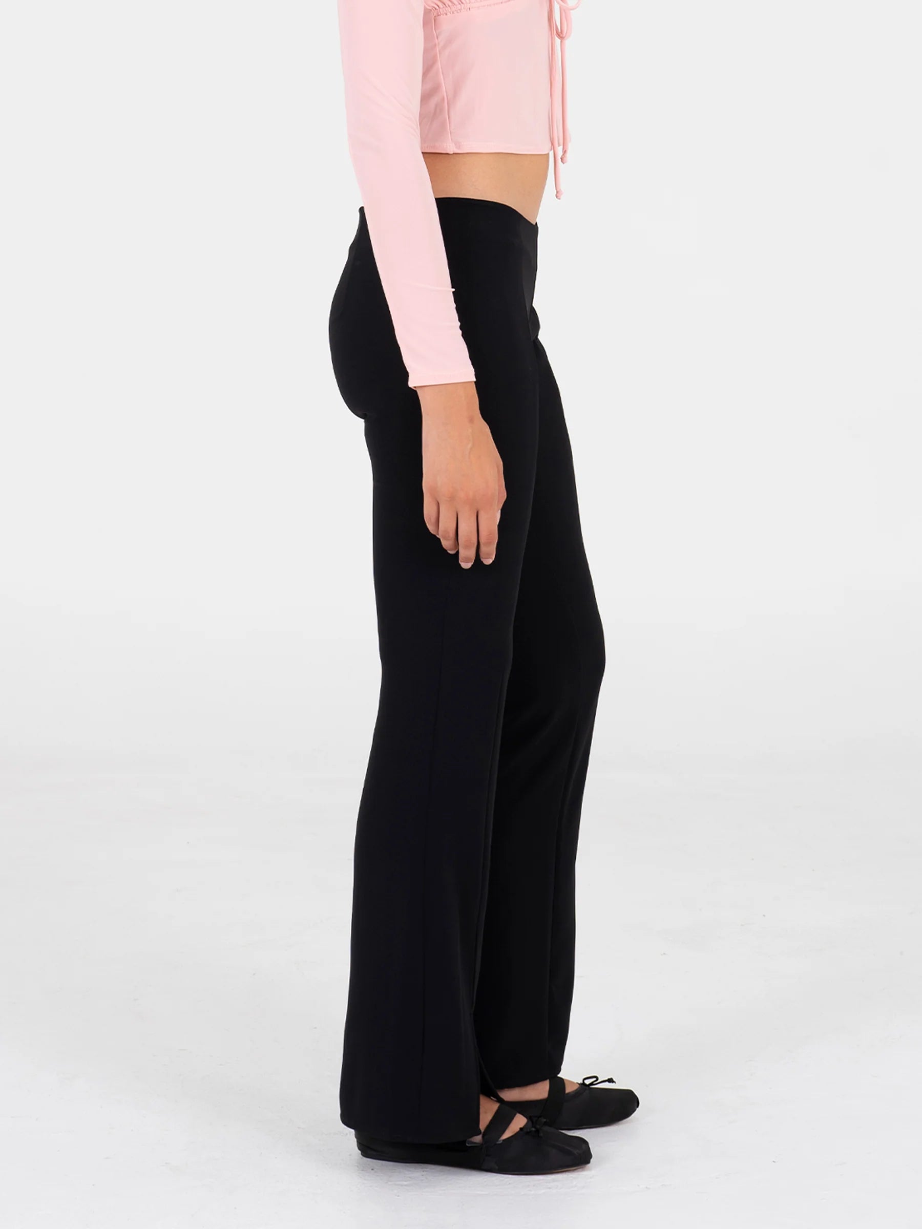 CARMEN SAYS black low waisted trousers