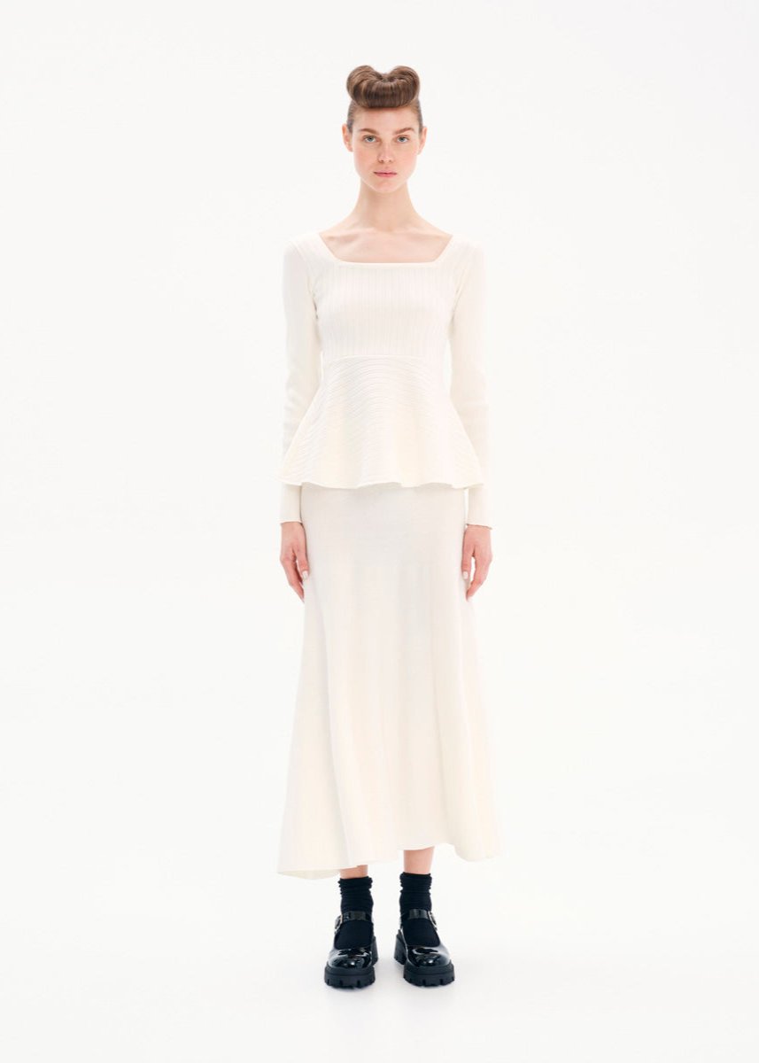 KOURBELA Knit Skirt with Waistband