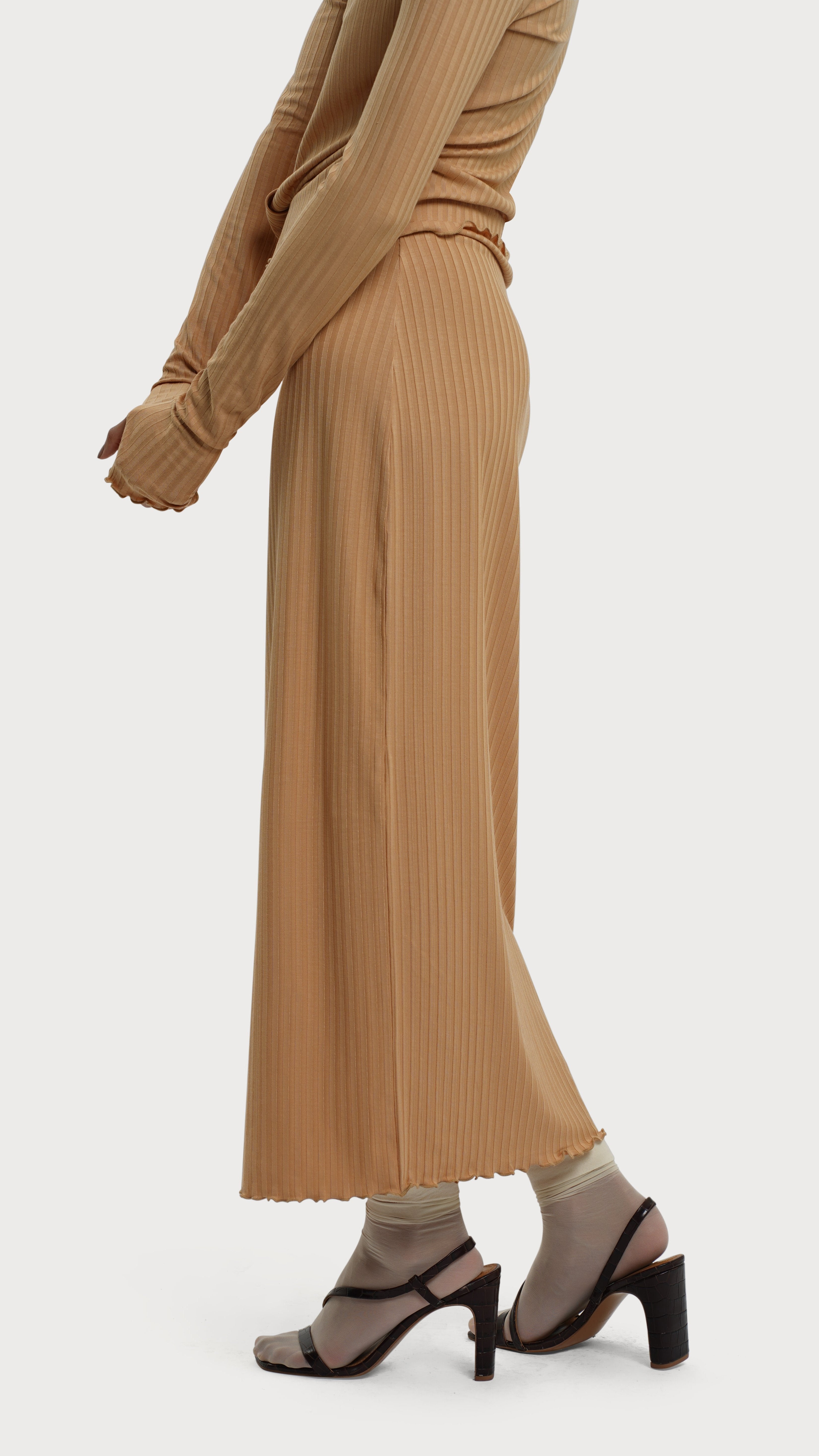 RESIDUS camel long skirt