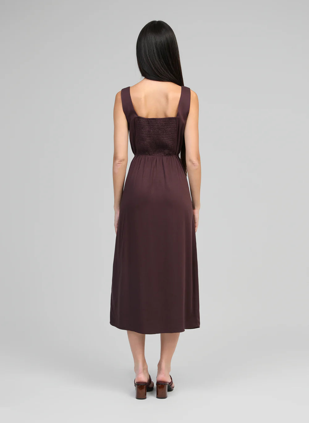 Dirty wine midi dress back view