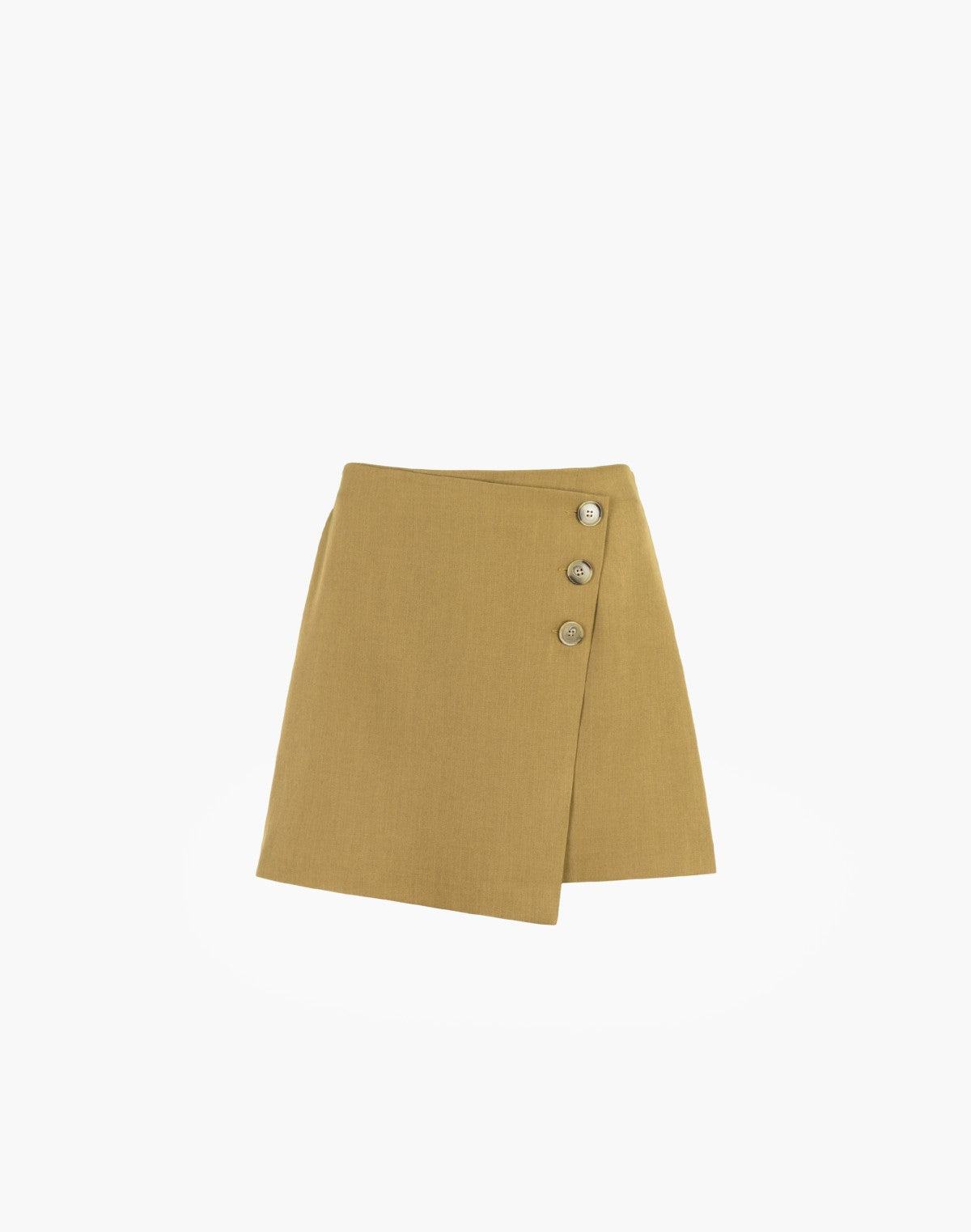 An'ge Evelyn skirt olive mini skirt flat view