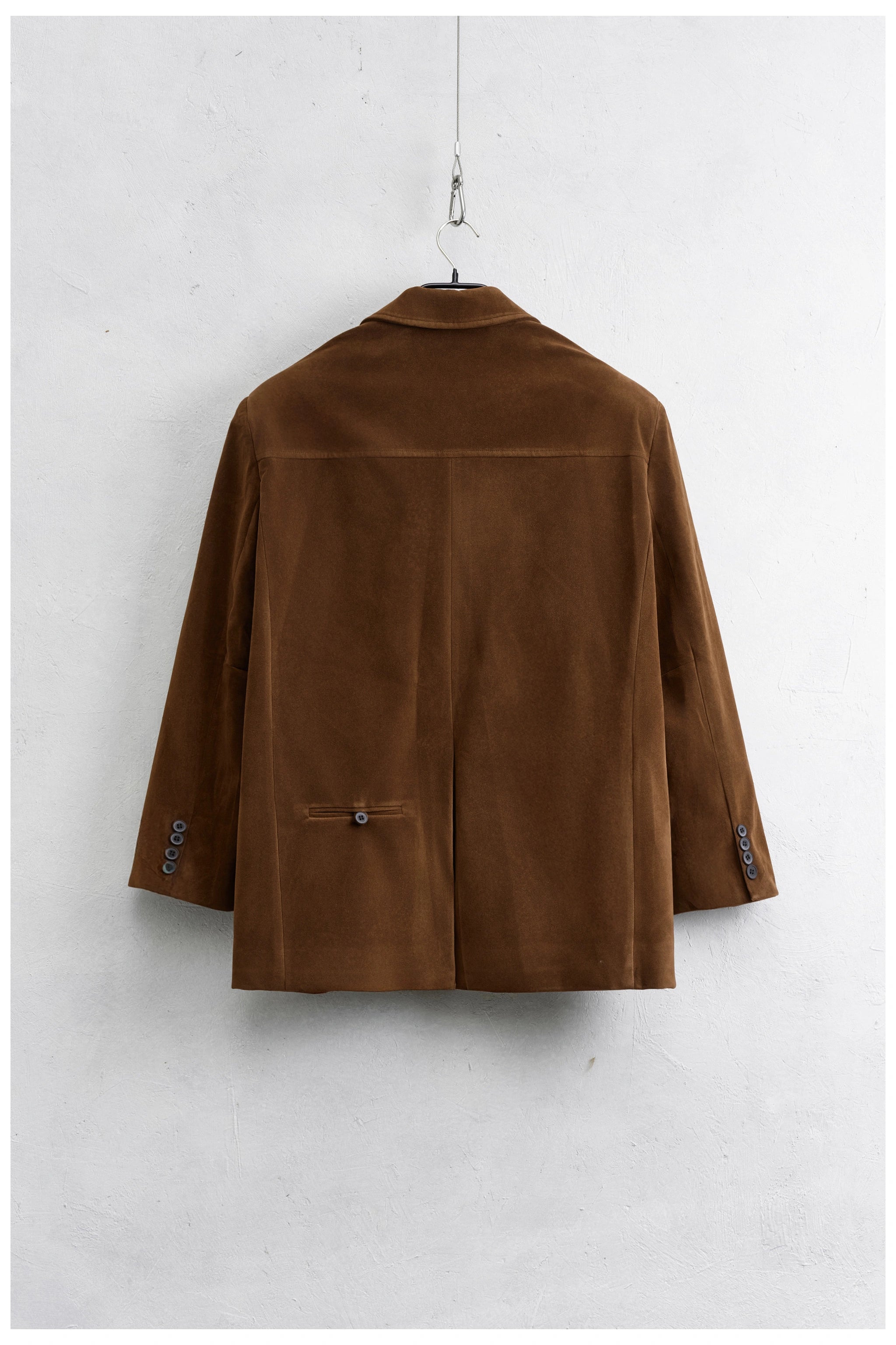 Camel oversized blazer back view